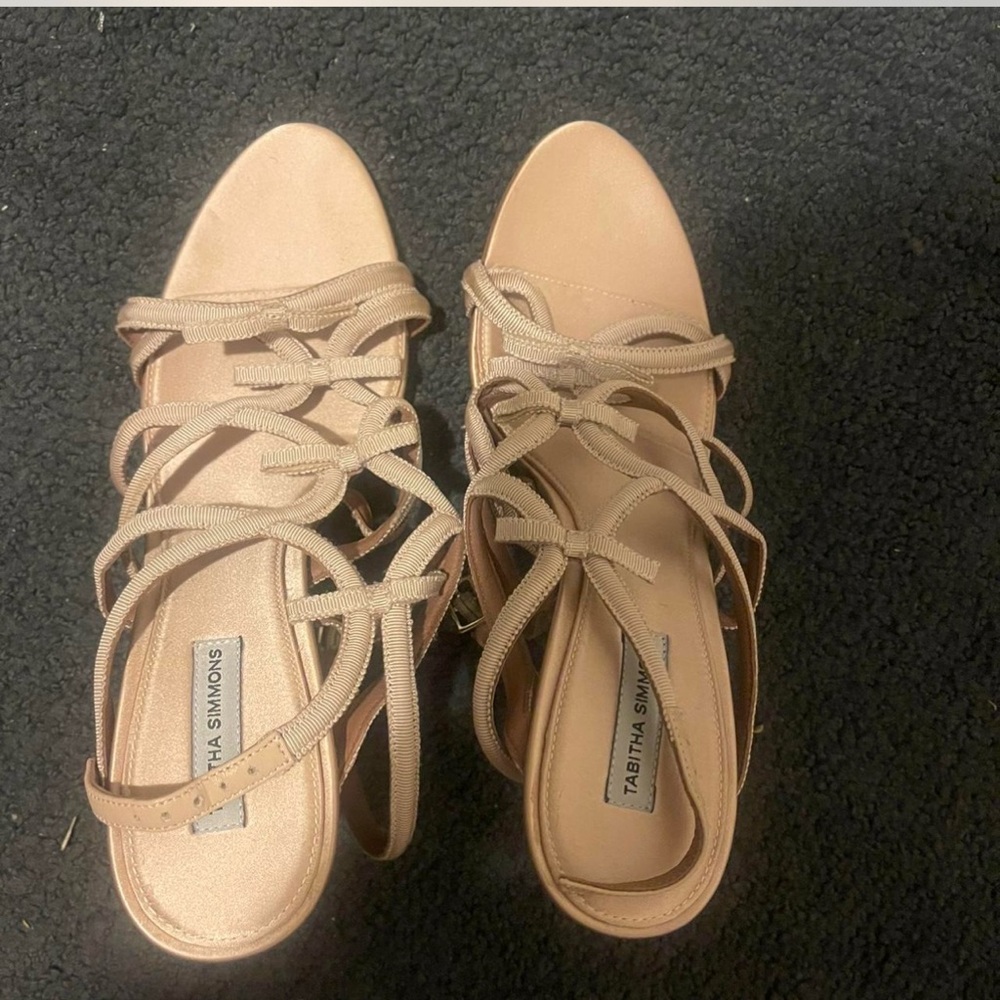 Tabitha Simmons Beige Strappy Sandals
